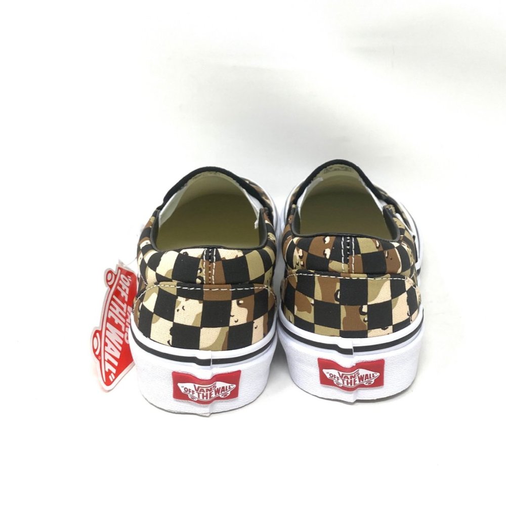 VANS Classic Slip On Men's Size Checkerboard Brown Canvas Slip On VN0A4BV3V4P - Picture 8 of 10